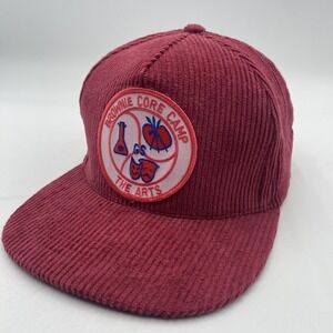Brownie Girl Scout Hat Brownie Core Camp Arts Corduroy SnapBack Red Pink VGC